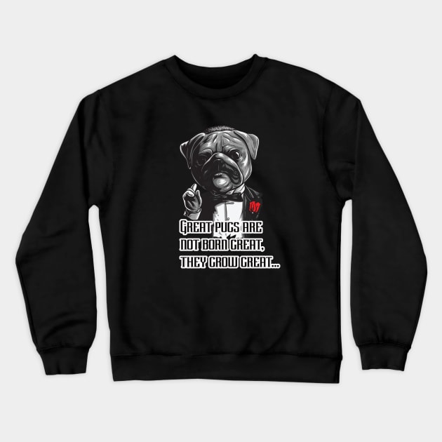 PugFather Crewneck Sweatshirt by wisecolor